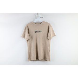 Vintage Utmost Skateboards Mens Small Spell Out Center Logo Short Sleeve T-Shirt
